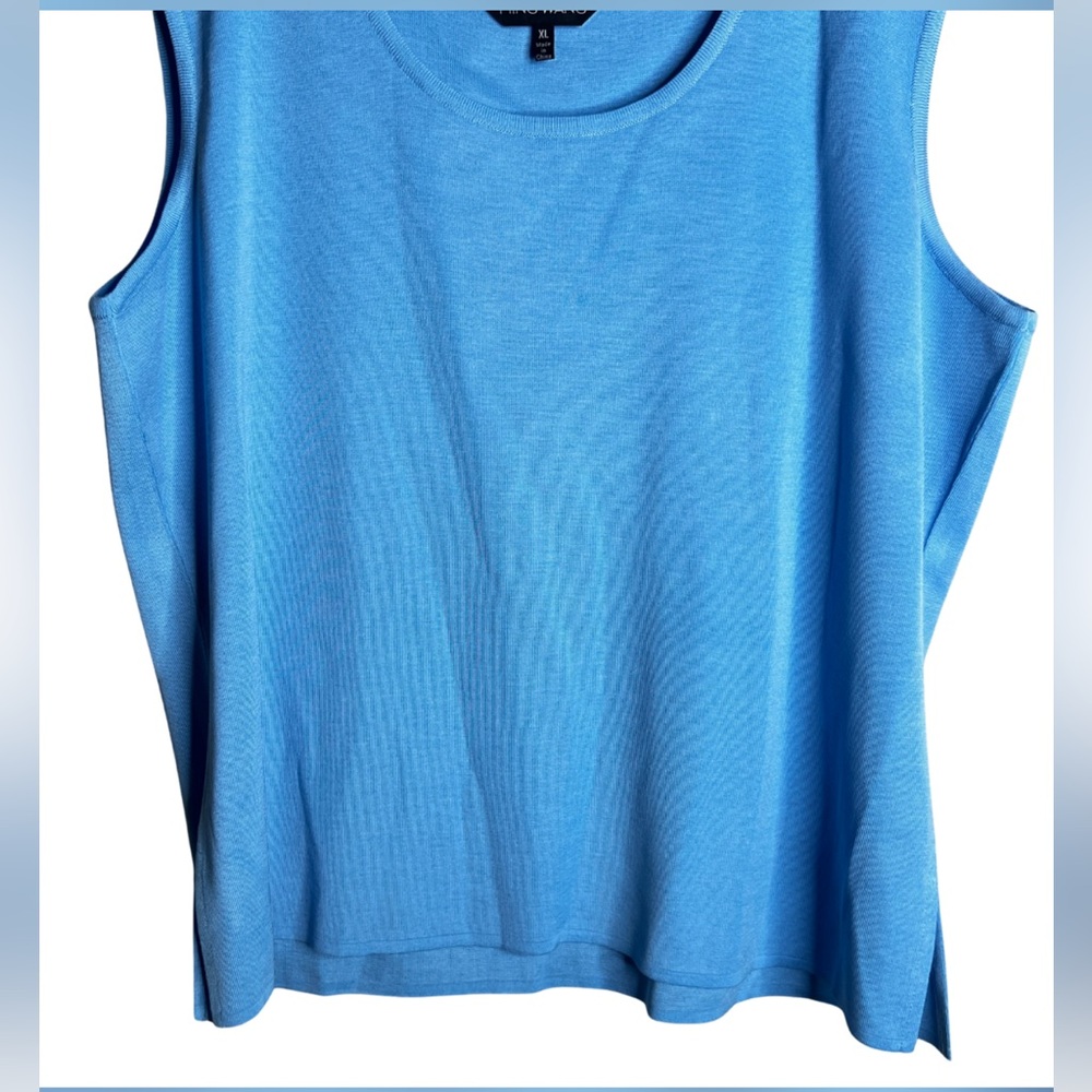 Ming Wang Vibrant Blue Tank Top - Picture 3 of 8